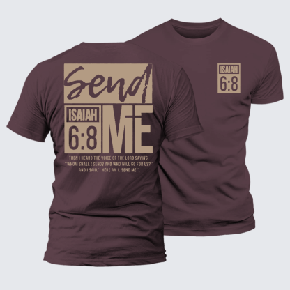 Send Me  Jesus God Christian Premium Mercerized Cotton Tee