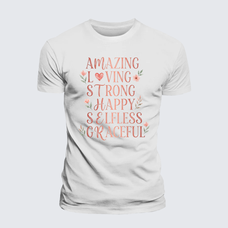 Amazing Mother Jesus God Christian Premium Mercerized Cotton Tee
