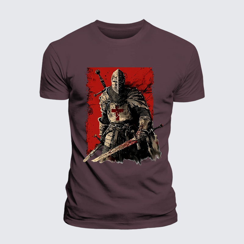 Templar Honor Jesus God Christian Premium Mercerized Cotton Tee