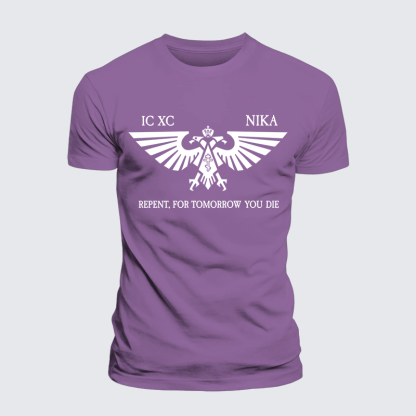 Orthodox Warhammer Jesus God Christian Premium Mercerized Cotton Tee