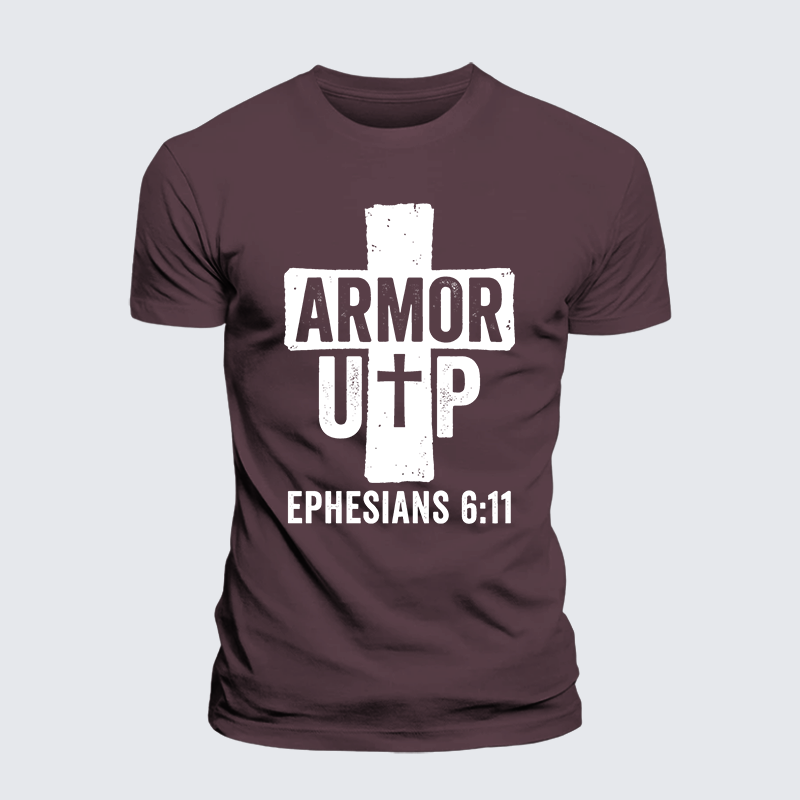 Armor Up Jesus God Christian Premium Mercerized Cotton Tee