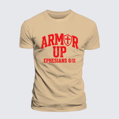 Armor Up Jesus God Christian Premium Mercerized Cotton Tee