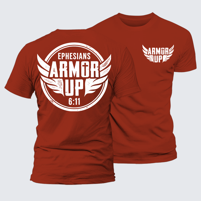 Armor Up Jesus God Christian Premium Mercerized Cotton Tee