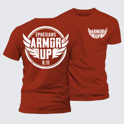 Armor Up Jesus God Christian Premium Mercerized Cotton Tee