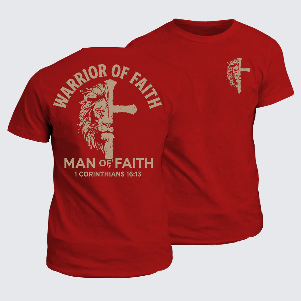 Man of Faith Jesus God Christian Cotton T-Shirt