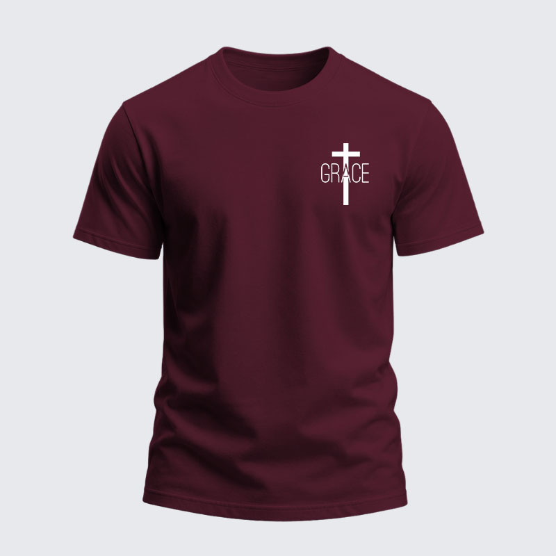 Heavyweight Cotton Tee -Grace Cross