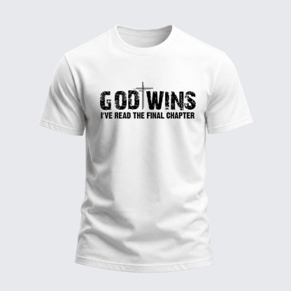 Heavyweight Cotton Tee - God Wins I've Read the Final Chapter 