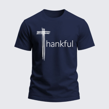 Heavyweight Cotton Tee -Thankful Cross