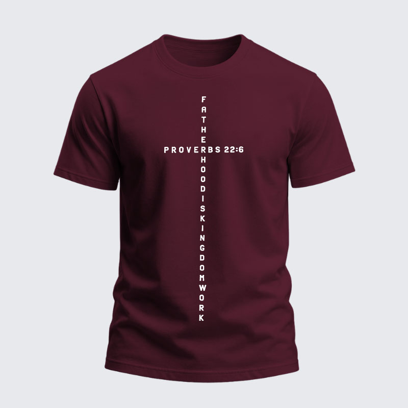Heavyweight Cotton Tee - Fatherhood is Kingdom Work