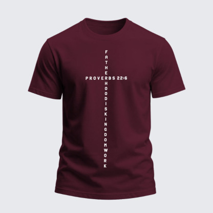 Heavyweight Cotton Tee - Fatherhood is Kingdom Work