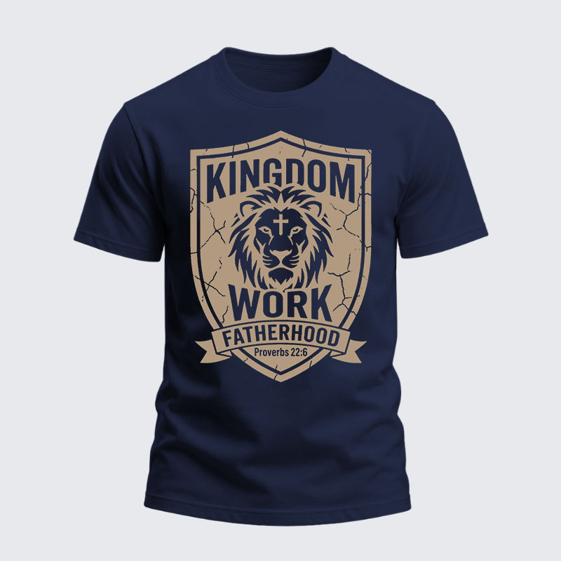 Heavyweight Cotton Tee - Fatherhood is Kingdom Work