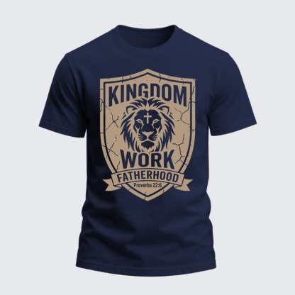 Heavyweight Cotton Tee - Fatherhood is Kingdom Work