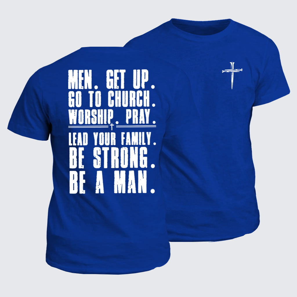 Classic Cotton Tee -  Pray Worship Lead Your Family