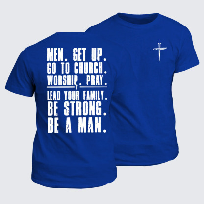 Classic Cotton Tee -  Pray Worship Lead Your Family