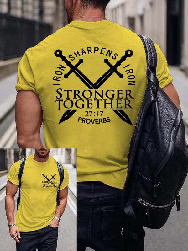 Stronger Together Jesus God Christian Cotton T-Shirt