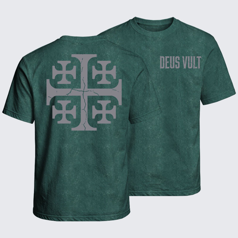 Washed T-Shirt - Deus Vult