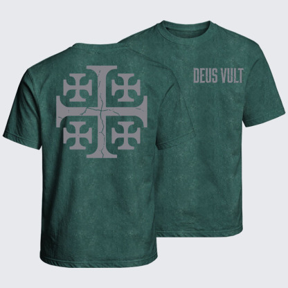 Washed T-Shirt - Deus Vult