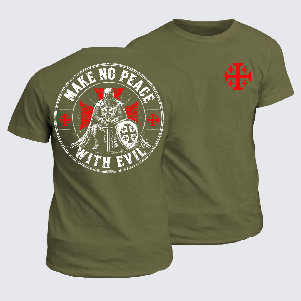 Classic Cotton Tee -  Make No Peace With Evil