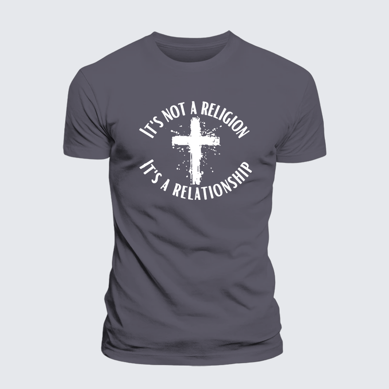 It's Not A Religion It's A Relationship Jesus God Christian Premium Mercerized Cotton Tee