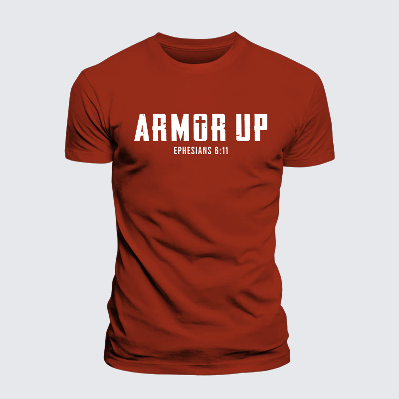 Armor Up Jesus God Christian Premium Mercerized Cotton Tee