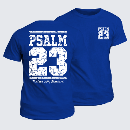 Psalm 23 The Lord Is My Shepherd Jesus God Christian Cotton T-Shirt