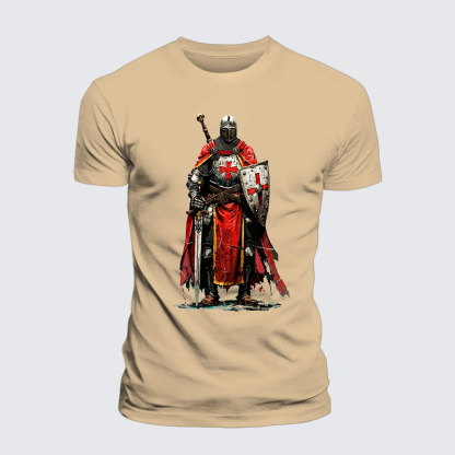 Crusaders Jesus God Christian Premium Mercerized Cotton Tee