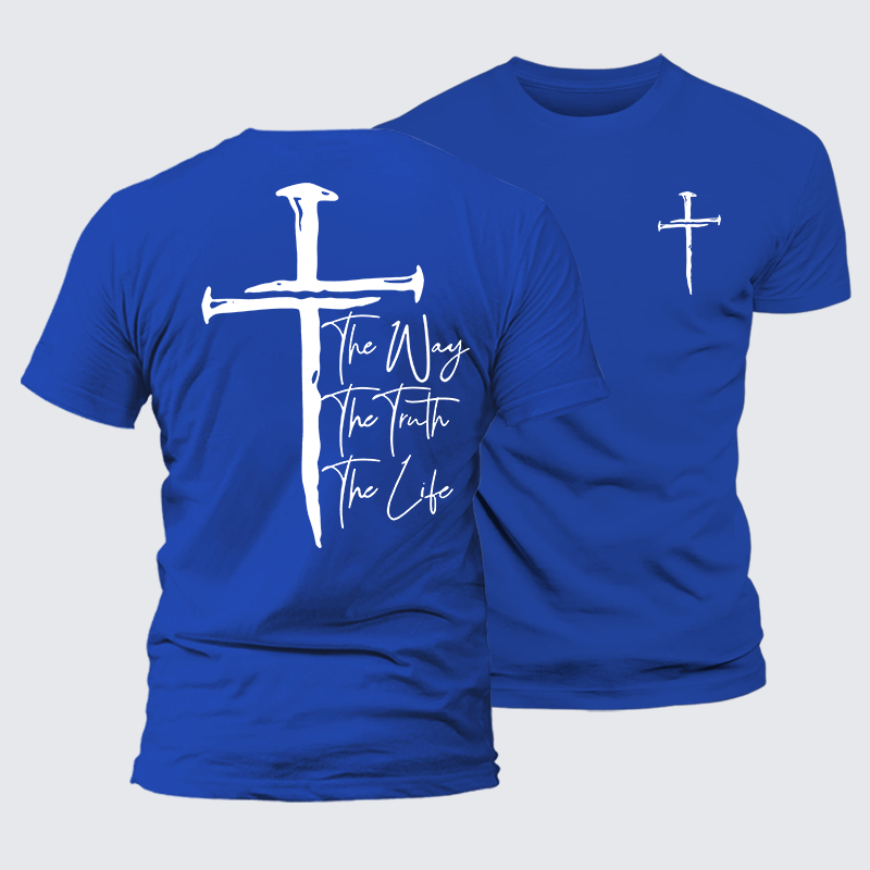 Jesus The Way The Truth The Life Jesus God Christian Cotton T-Shirt