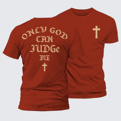 Only God Can Judge Me Jesus God Christian Premium Mercerized Cotton Tee