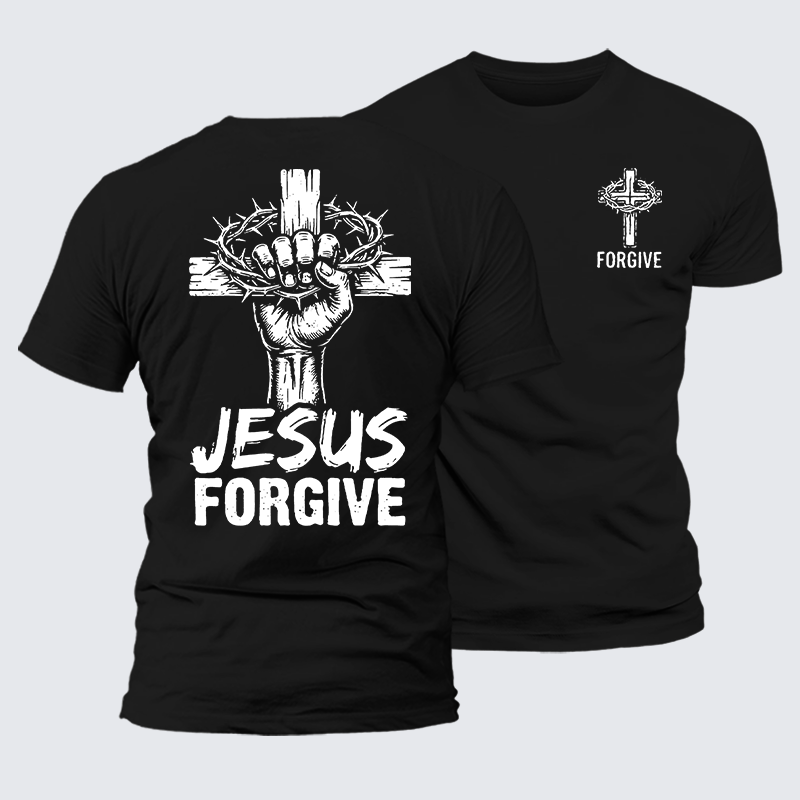 Jesus Forgiven Jesus God Christian Premium Mercerized Cotton Tee