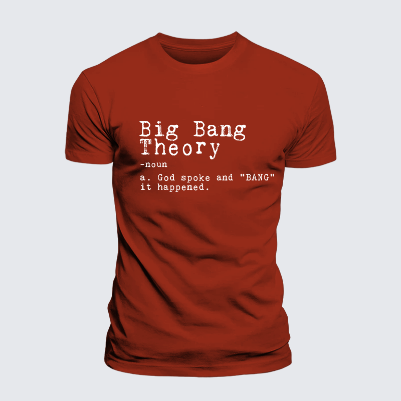 Big Bang Theory Jesus God Christian Premium Mercerized Cotton Tee