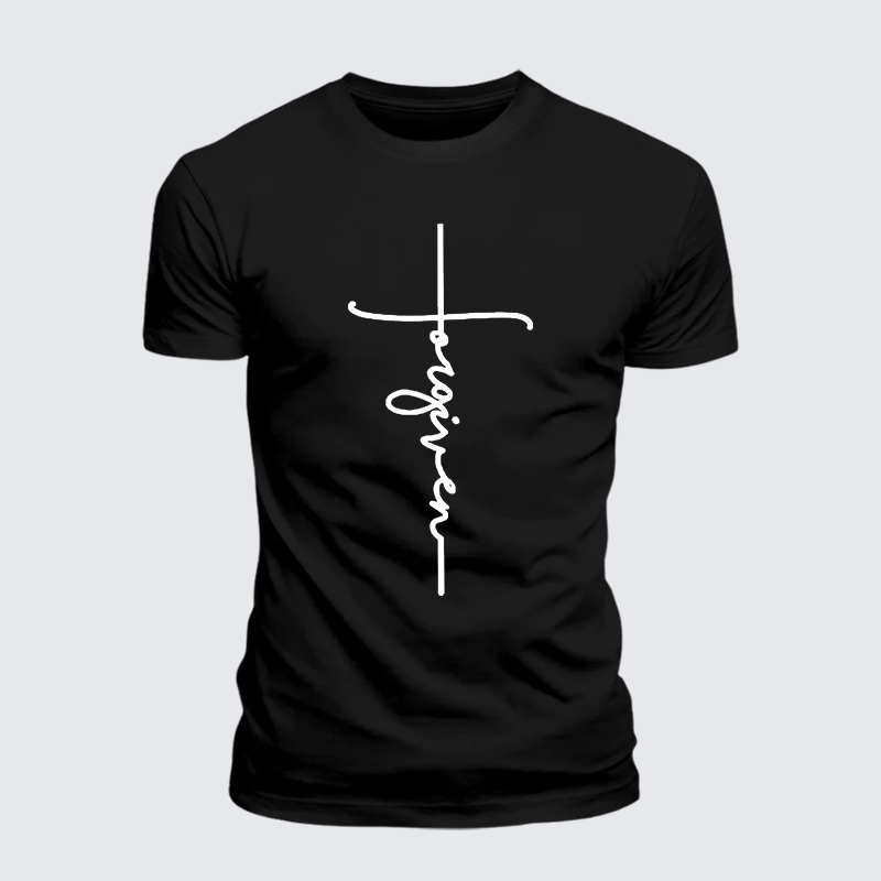 Forgiveness  Jesus God Christian Premium Mercerized Cotton Tee