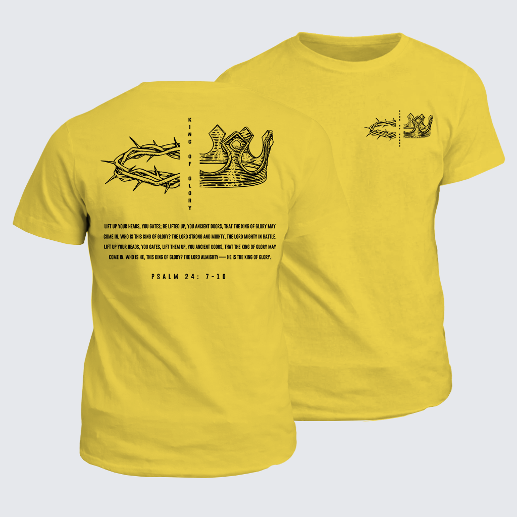 King Of Glory  Jesus God Christian Cotton T-Shirt