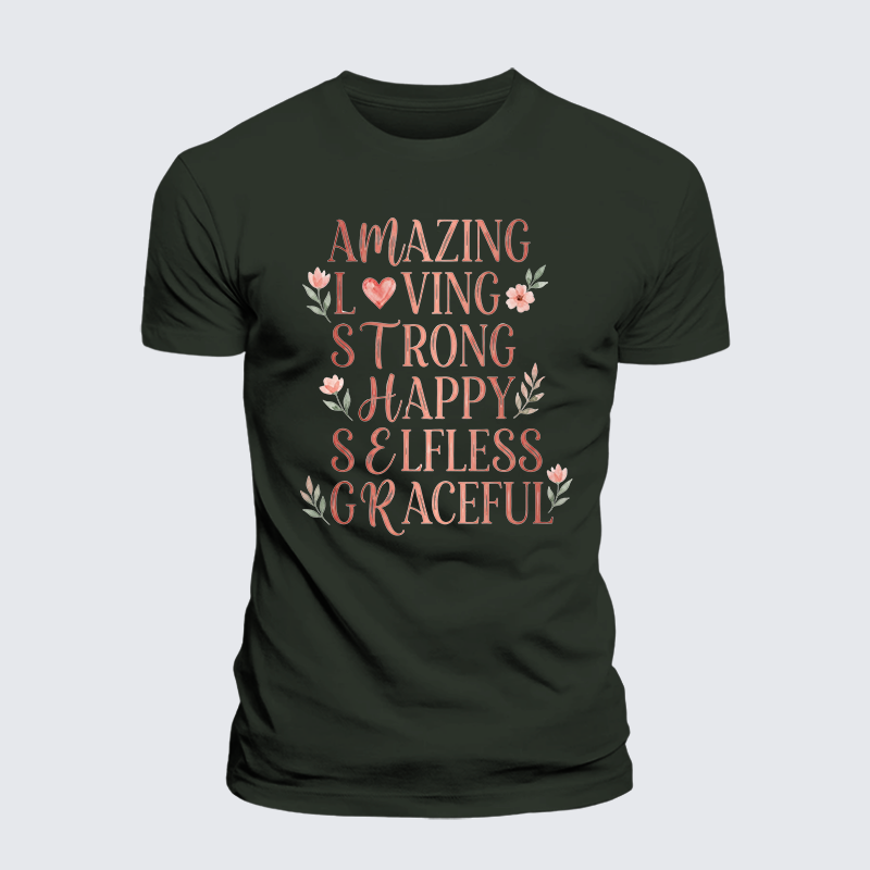 Amazing Mother Jesus God Christian Premium Mercerized Cotton Tee