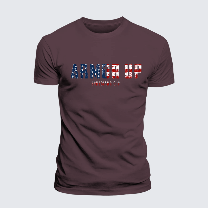 Armor Up Jesus God Christian Premium Mercerized Cotton Tee
