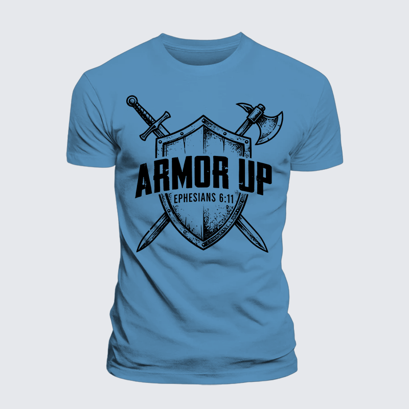 Armor Up Jesus God Christian Premium Mercerized Cotton Tee