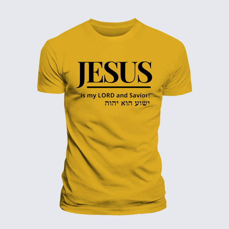 Jesus Is My Lord And Savior Jesus God Christian Premium Mercerized Cotton Tee