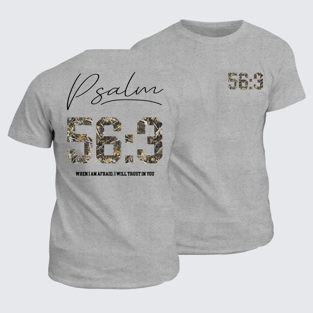 Psalm 56:3 Jesus God Christian Cotton T-Shirt