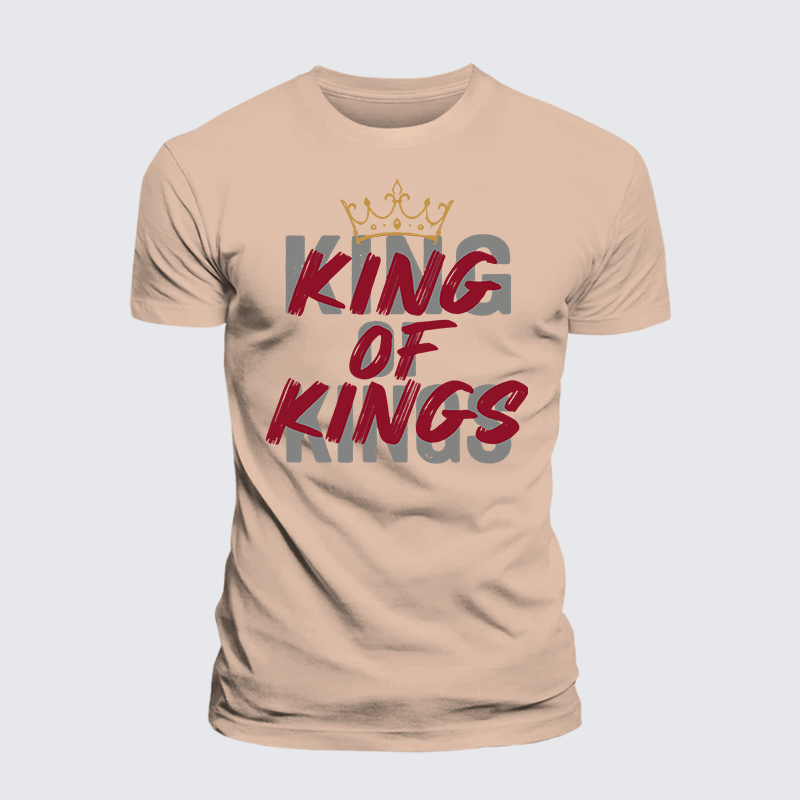 King Of Kings Jesus God Christian Premium Mercerized Cotton Tee