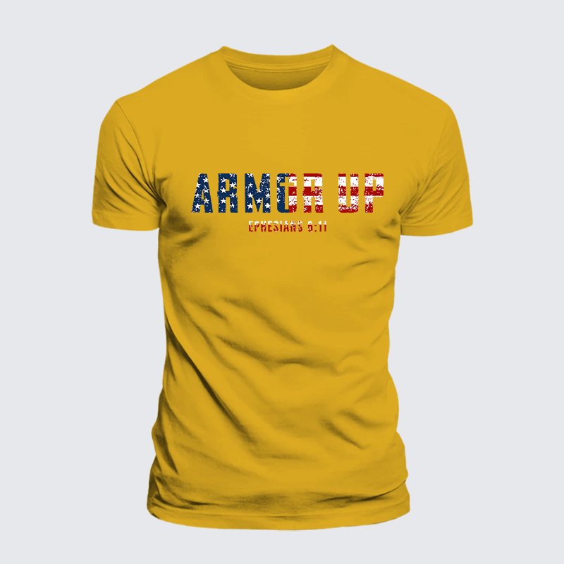Armor Up Jesus God Christian Premium Mercerized Cotton Tee