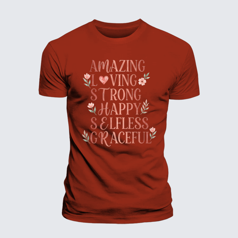 Amazing Mother Jesus God Christian Premium Mercerized Cotton Tee