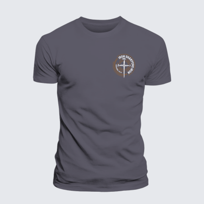 Iron Sharpens Iron - Proverbs 27:17 Jesus God Christian Premium Mercerized Cotton Tee