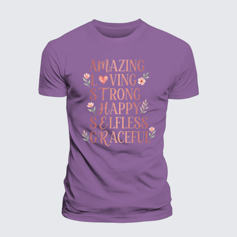 Amazing Mother Jesus God Christian Premium Mercerized Cotton Tee