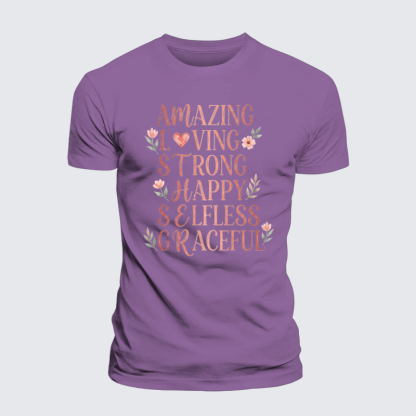Amazing Mother Jesus God Christian Premium Mercerized Cotton Tee