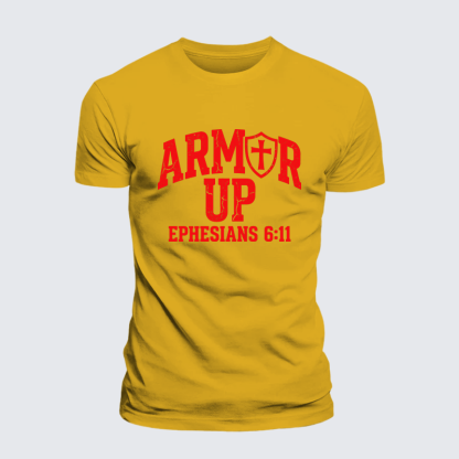 Armor Up Jesus God Christian Premium Mercerized Cotton Tee