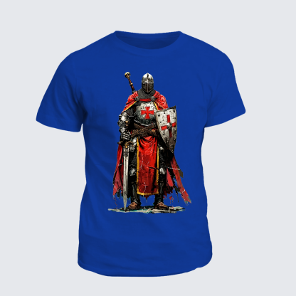 Crusaders Jesus God Christian Cotton T-Shirt