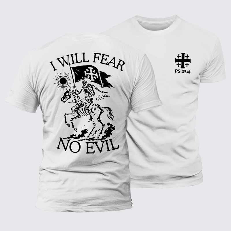 I Will Fear Jesus God Christian Premium Mercerized Cotton Tee