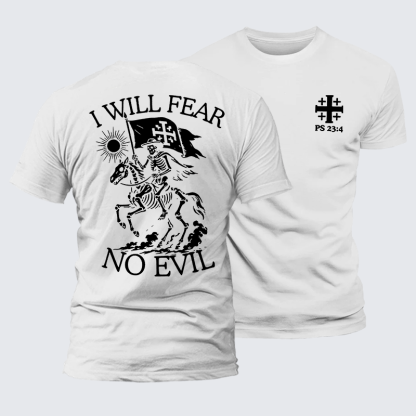 I Will Fear Jesus God Christian Premium Mercerized Cotton Tee