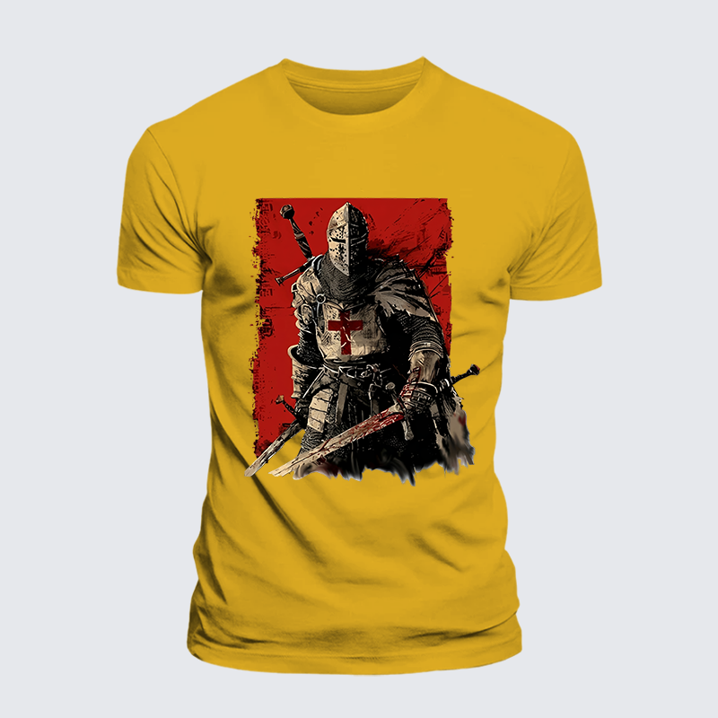 Templar Honor Jesus God Christian Premium Mercerized Cotton Tee