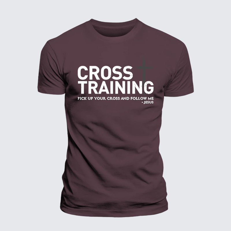 Cross Training Jesus God Christian Premium Mercerized Cotton Tee