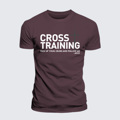 Cross Training Jesus God Christian Premium Mercerized Cotton Tee